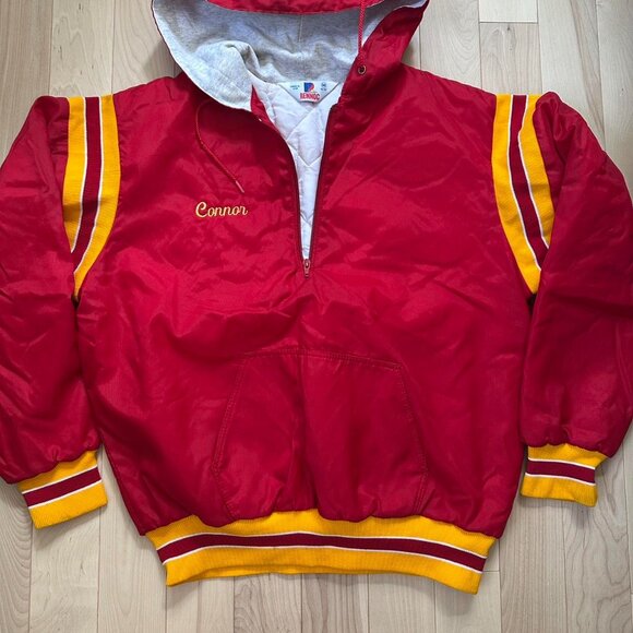 Vintage Chiefs Football Jacket – Red/Yellow Pullover (M, Made in USA) - Picture 3 of 8